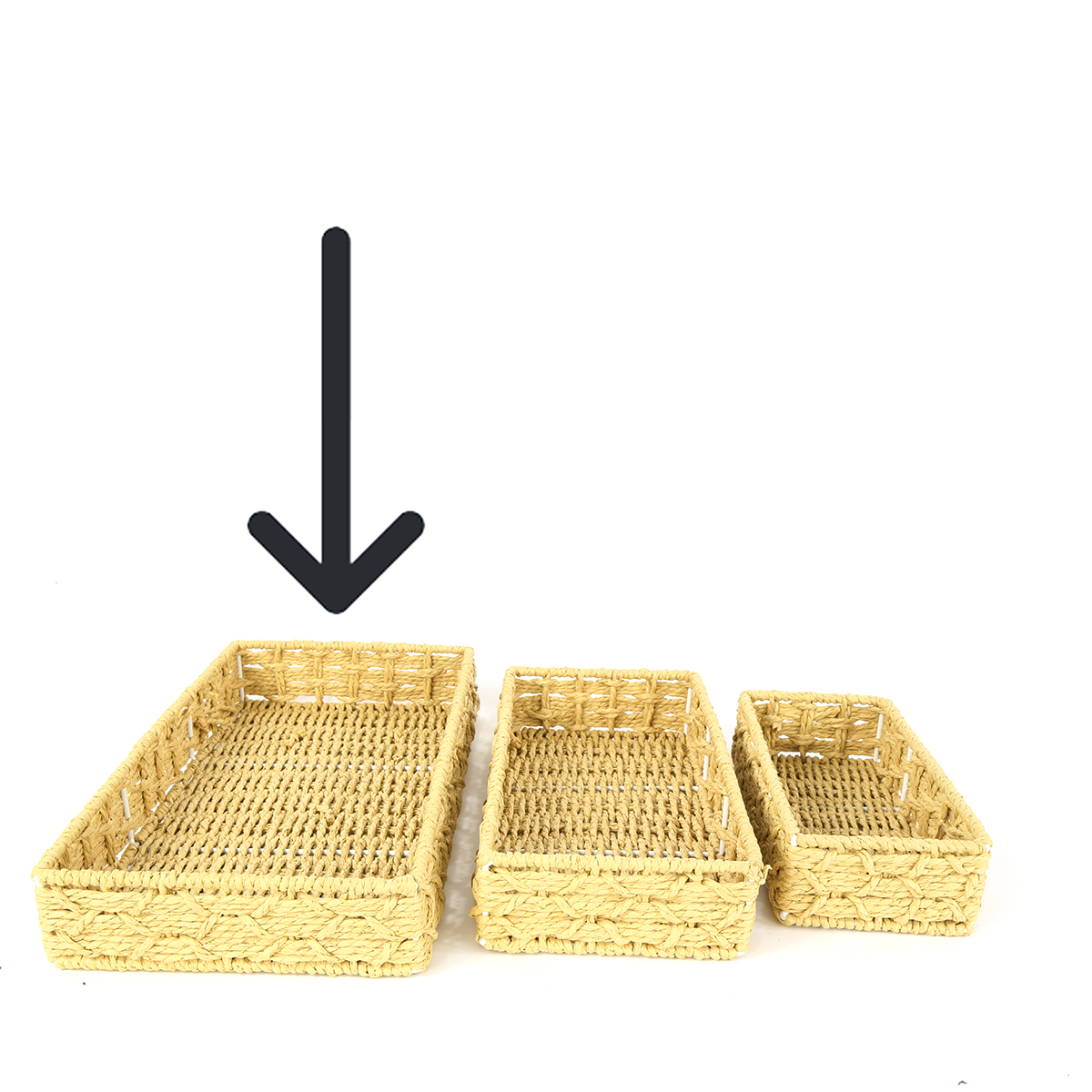 Korb Natur, geflochten rechteckig, 40x20cm