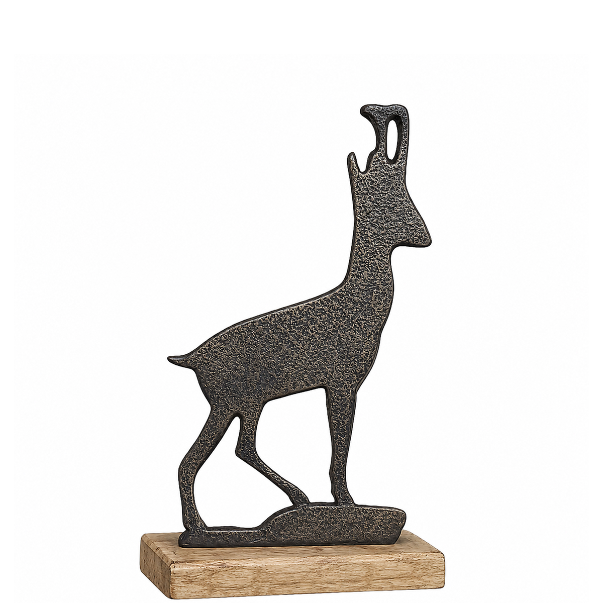 Dekofigur Gams, Gemse aus Eisen, 27cm, Aufsteller