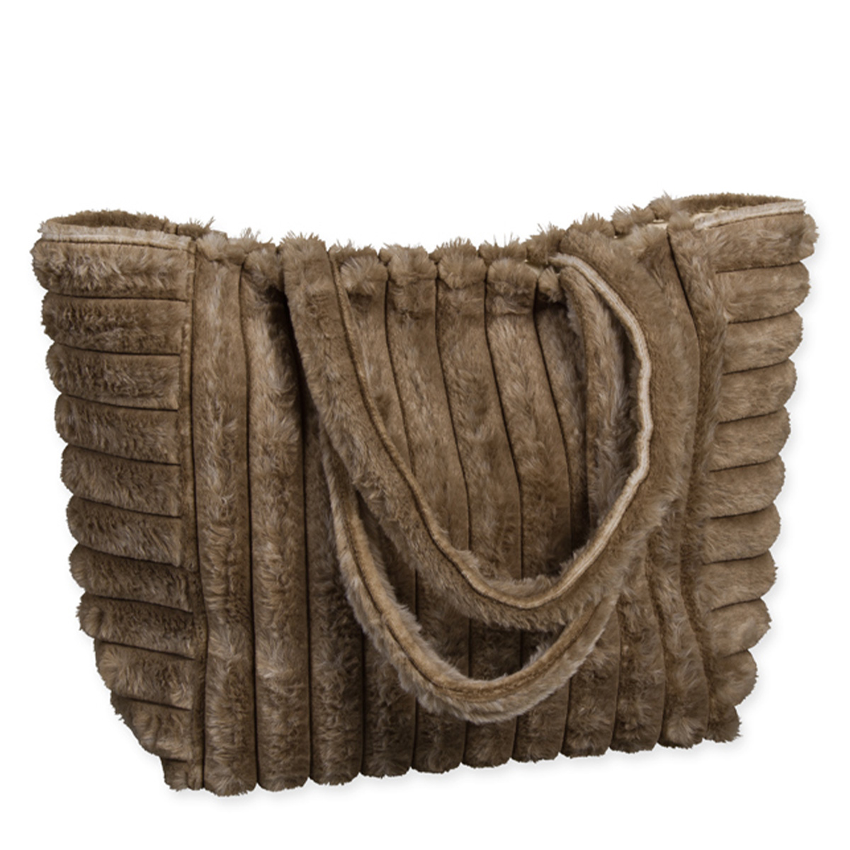 Cord Tasche natur, Shopper, Schultertasche mit Magnetverschluß 