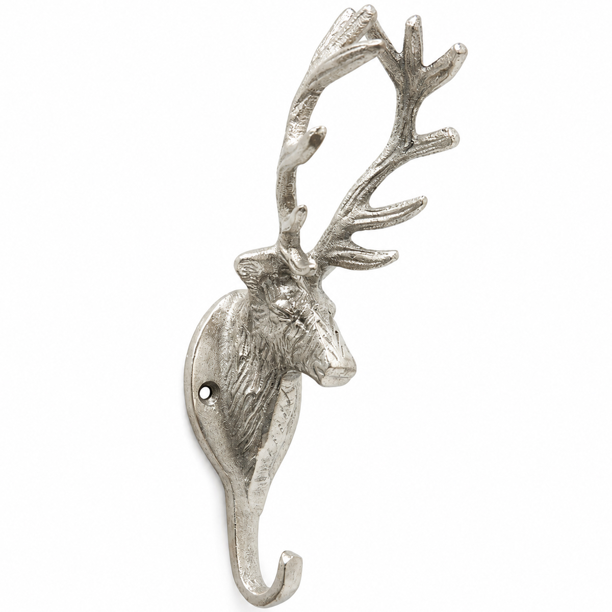 Garderobenhaken Hirsch Ali, Hirschkopf silber, Boltze Home Collections