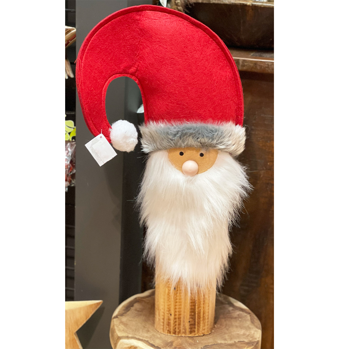 05289-23O4COKFyzATGz Deko Wichtel Nikolaus mit langem Bart, Holzwichtel natur, 59cm