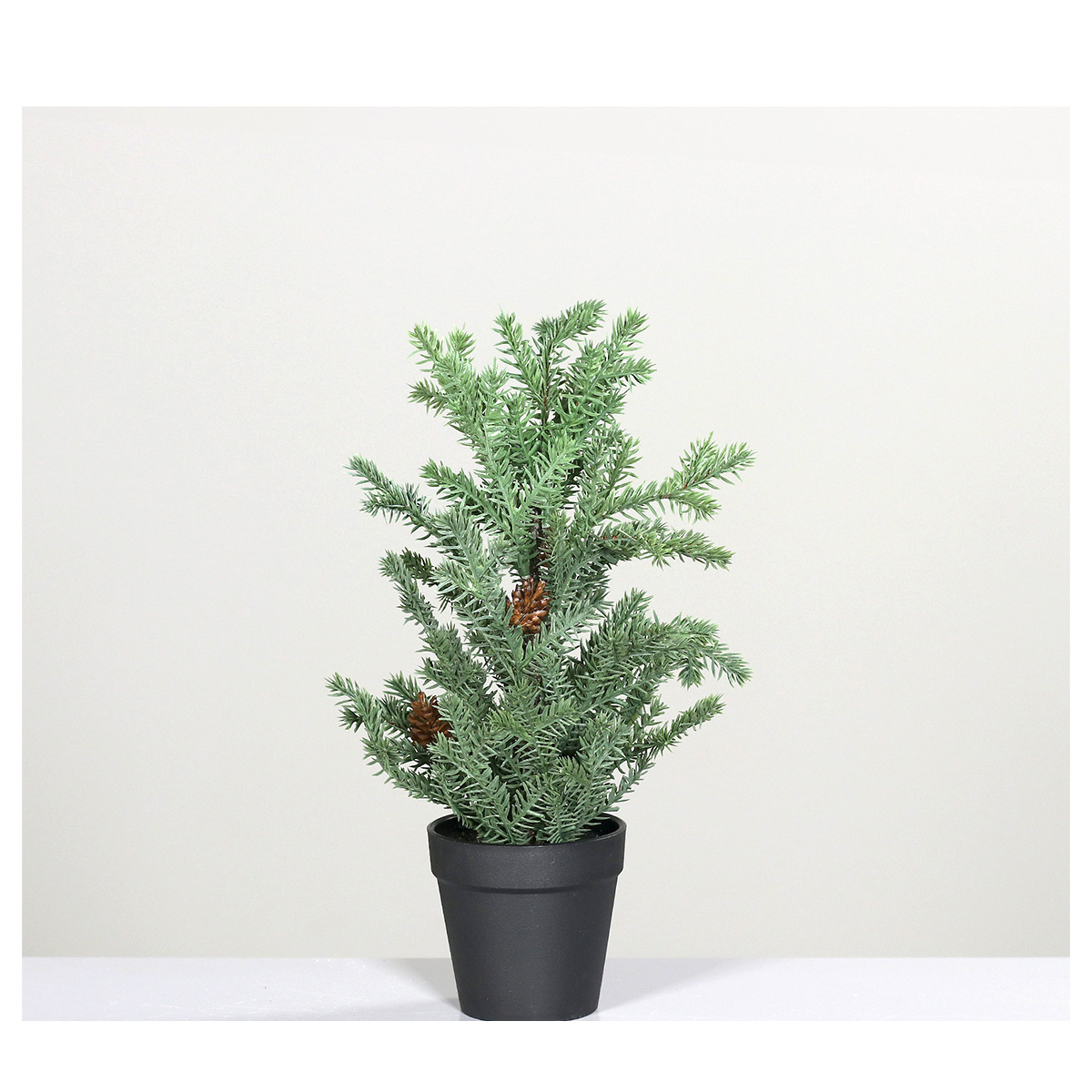 Kunstpflanze Tannenbaum, Tannenbaum mit Zapfen getopft, 35cm, DPI