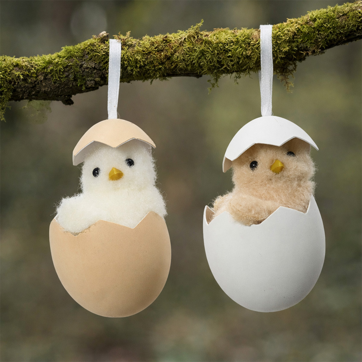 Deko Küken im Ei, putziges Plüschküken im Ei, 8cm, Hänger