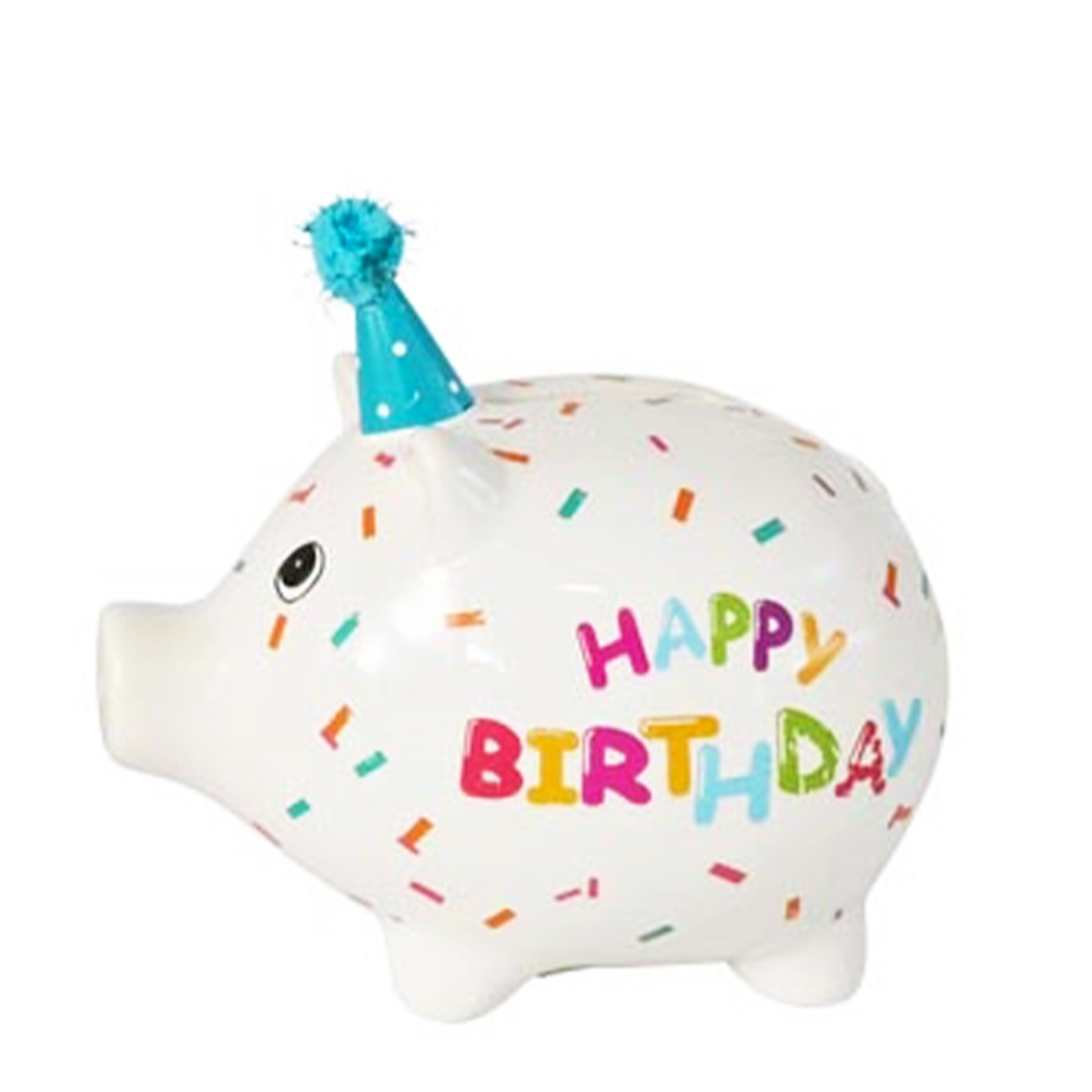270387-2_01JS40X6JX7N9MV28NB59H3S2PoGOpW1H7ZVbit Spardose Party Schweinchen Happy Birthday, Sparschwein weiß mit Partyhut, Keramikspardose