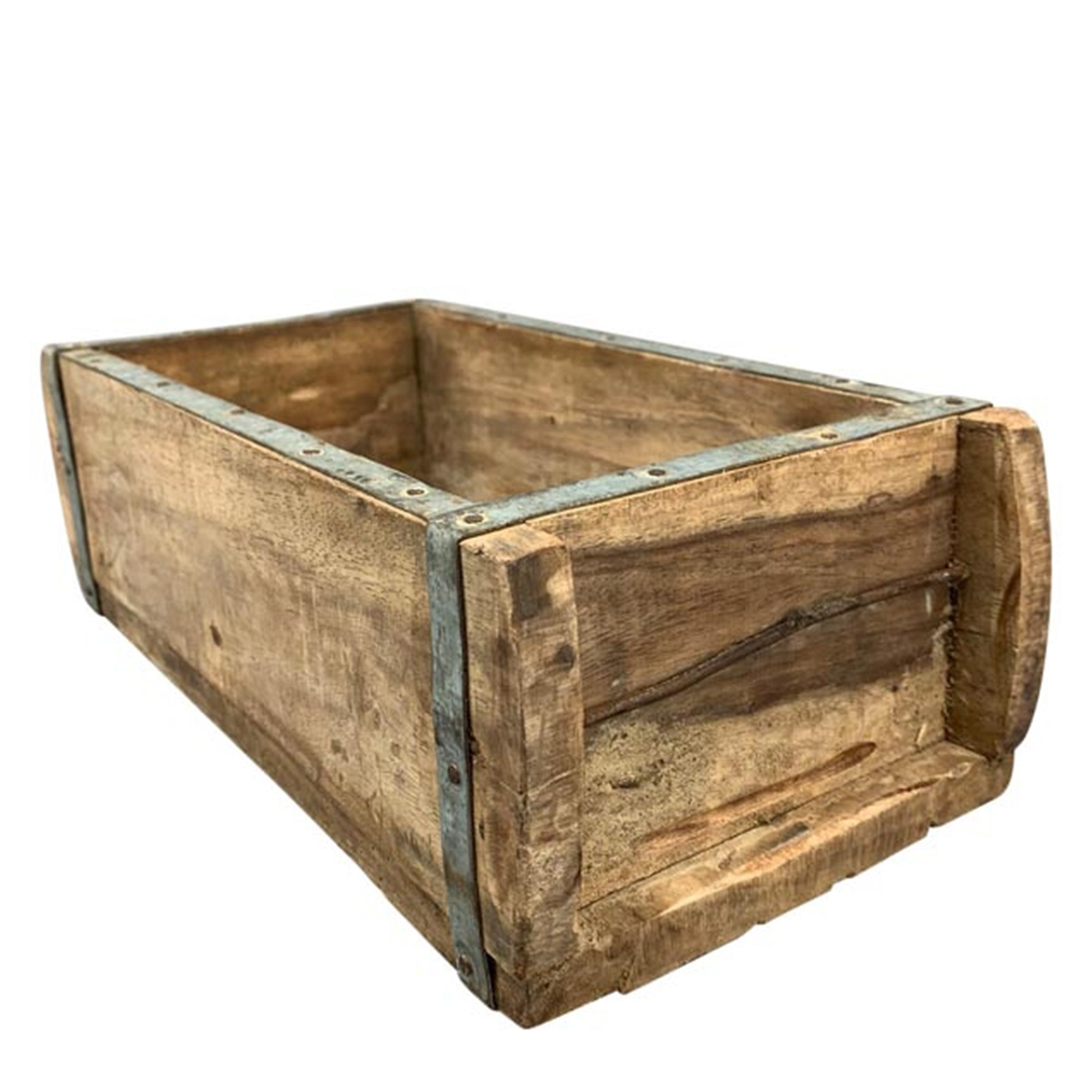 Holzkiste Ziegelform, Holzkasten Antik-look, 32x14cm