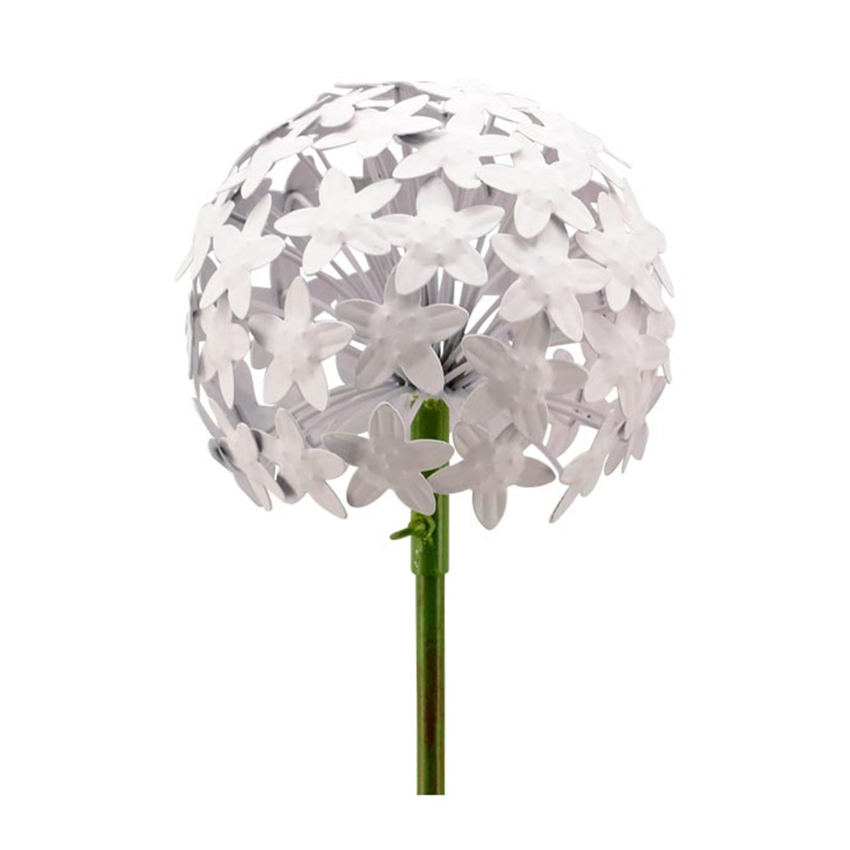 Deko Gartenstecker Allium rose, runde Lauchzwiebel aus Metall, 116cm