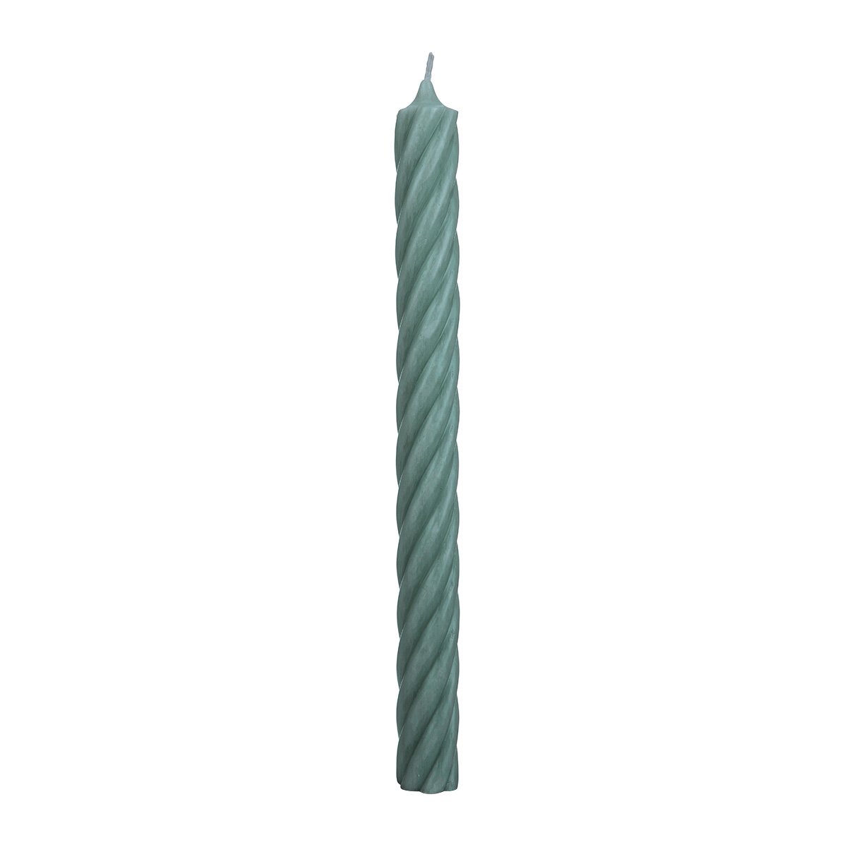 139-TR25028SMARAGD_01J7TQD35NGBRDVVEKG1C34MJYRuYR15m4djWup Stabkerze Rustic Twist gedreht, smaragd, 250x28mm, Wenzel Kerzen