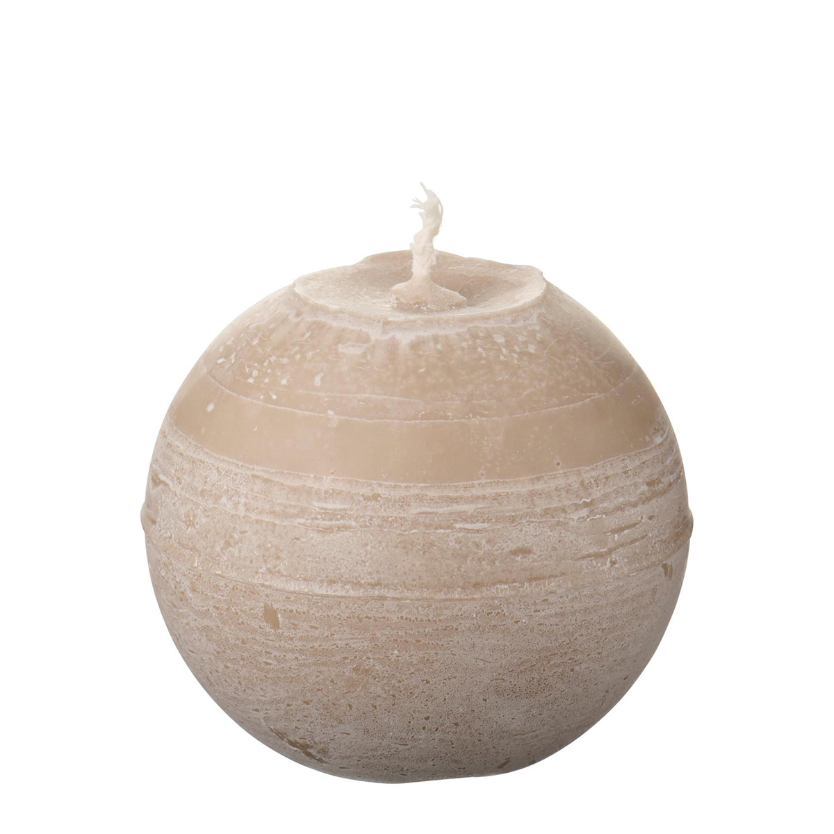 Kugelkerze Rustikal, rustikale Kugelkerze leinen, Ø8cm, Ib Laursen