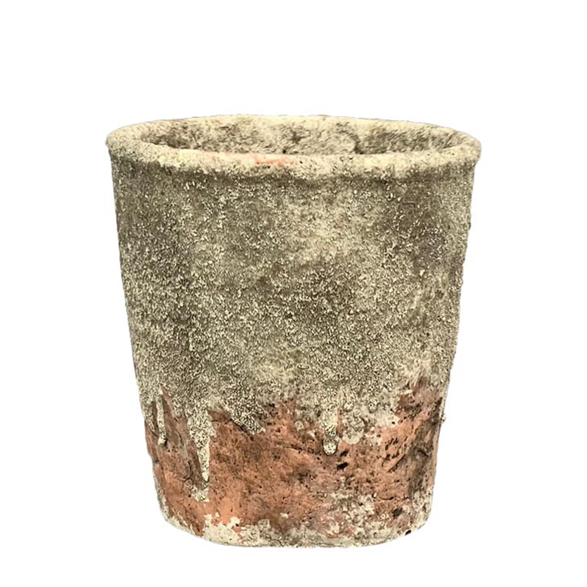 Deko Pflanzgefäß used look, Keramiktopf im Vintage Stil, Harztopf, Ø16cm