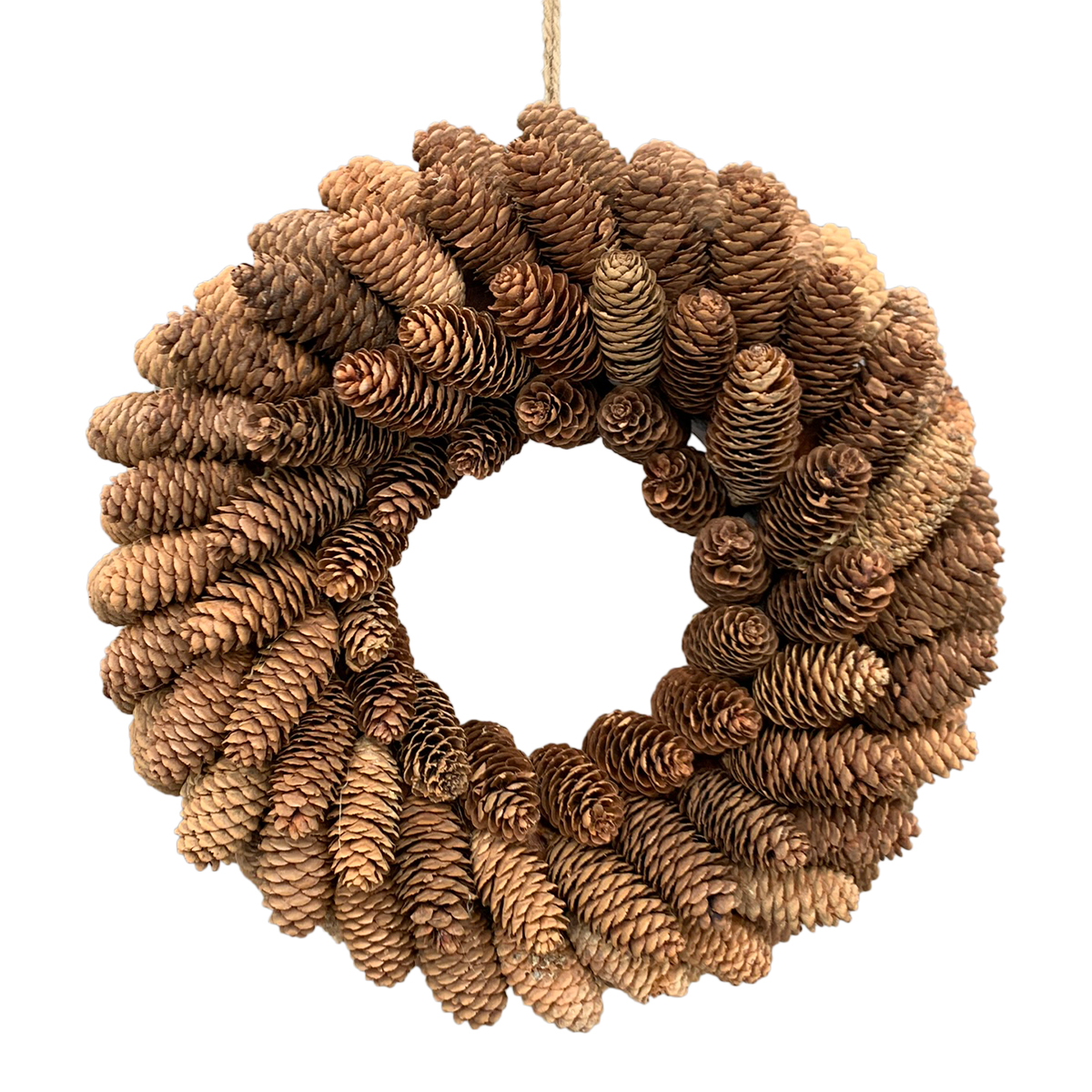 Deko Kranz Herbst, großer rustikaler Natur-Kranz mit Tannenzapfen, Ø38cm