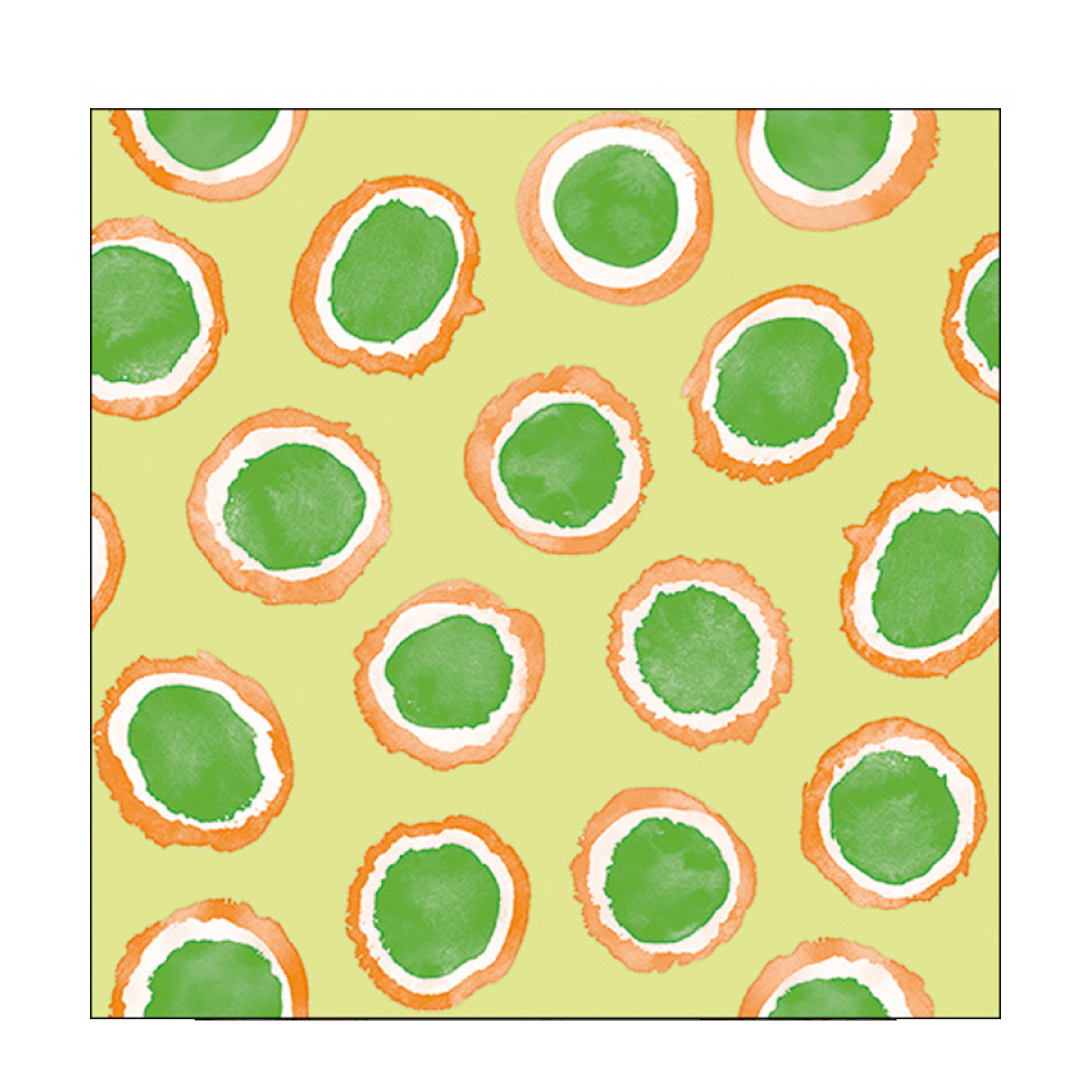 Ambiente Papierservietten Kringel Punkte grün, Amara green, 33x33cm