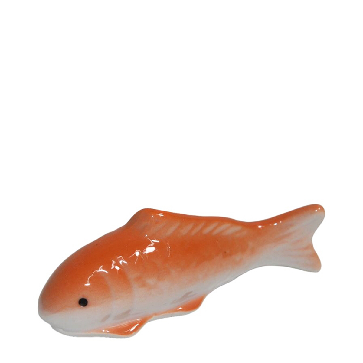 Deko Goldfisch orange, Keramikfisch Schwimmer, 10cm