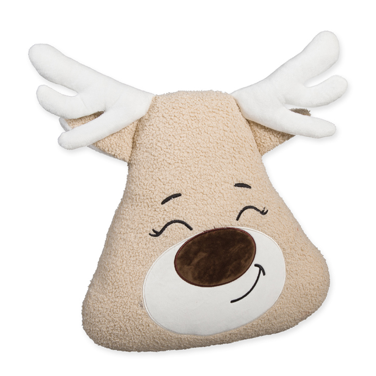 Deko Kissen Elch, Plüschkissen Elchkopf