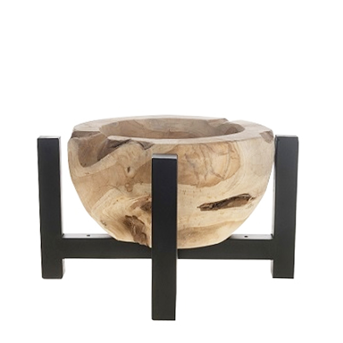 Teakholz-Schale-im-Metallstander-O38cm