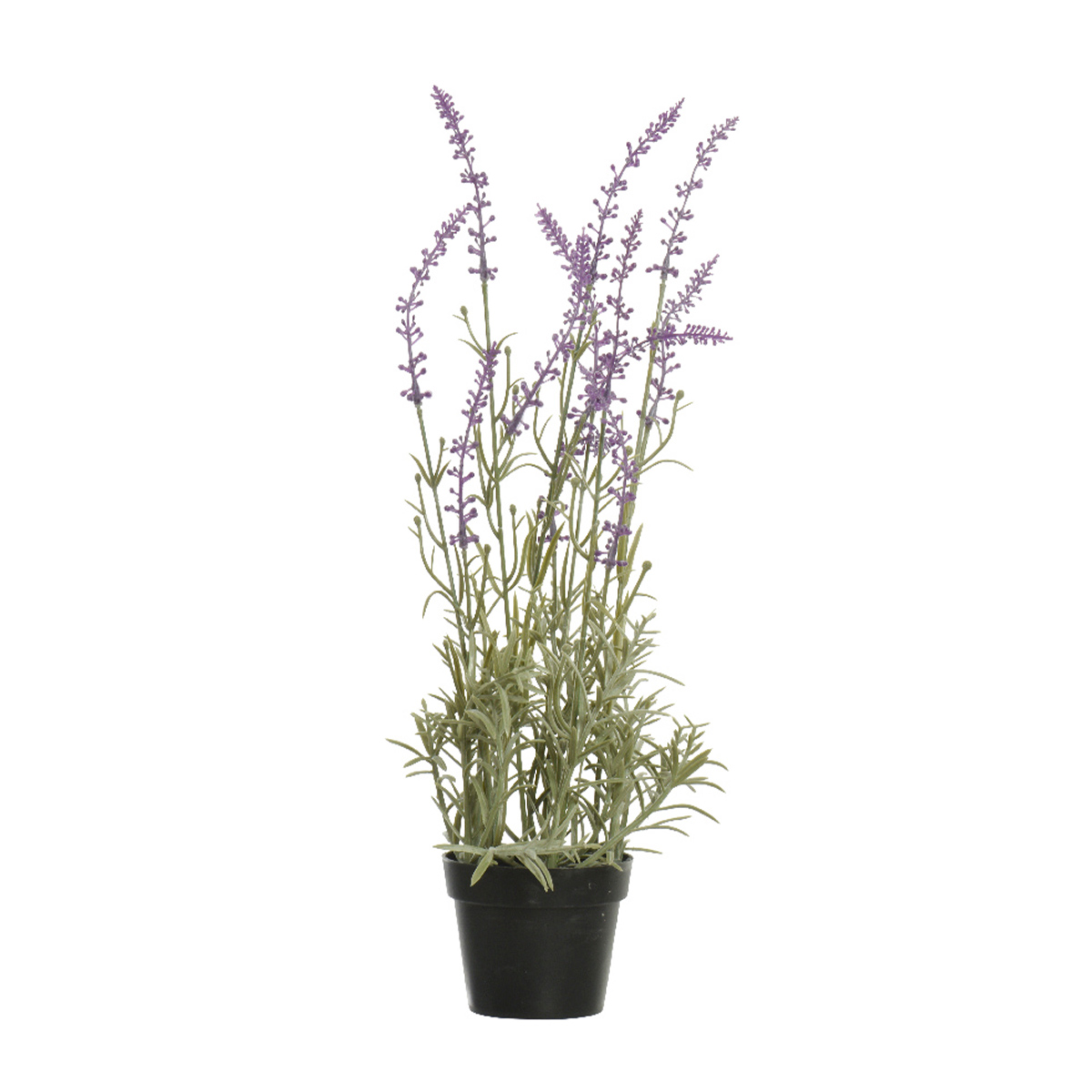 Kunstpflanze Lavendel im Topf, Lavendelpflanze lila aus Kunststoff getopft, 46cm
