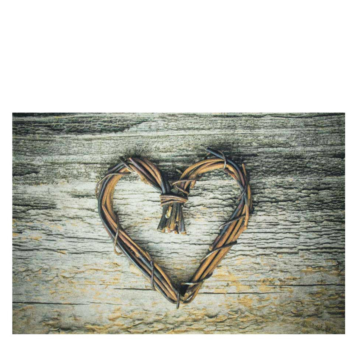 Textil Fußmatte Herz aus Zweigen, 75x50cm, Mars & More