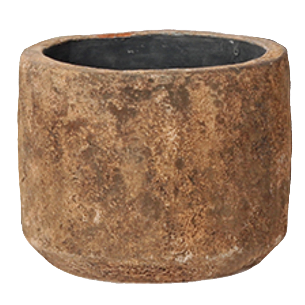 Übertopf Vintage Rustic, rustikaler Tontopf rostbraun, 15x20cm, WMG Grünberger