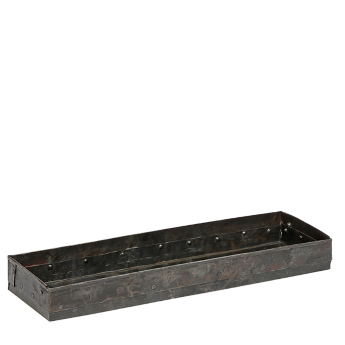 Deko Schale Jardiniere Antik, rustikale beschlagene und genietete Eisenschale, 46cm, WMG Grünberger