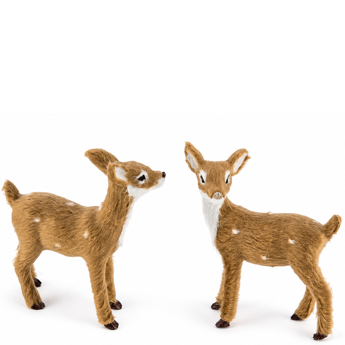 Deko Bambi,, Kunststoffkitz braun-weiß, 13cm