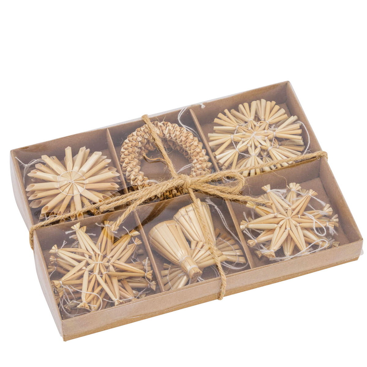 22405241_01JBEJPFYMQKZGKJMPM2PRWQFAoB2BG6X33s8Vk Deko Strohsterne Weihnachten, Strohsterne, Strohkränze, Strohengel Natur, Ø6cm, Set/20St