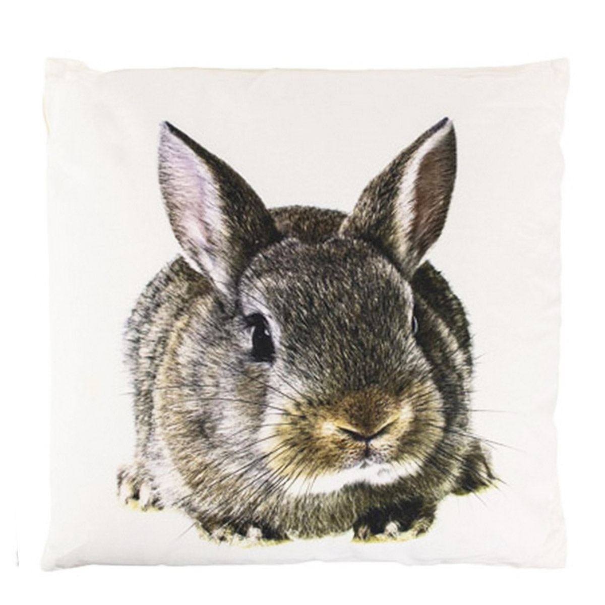 Kanevas Kissen Kaninchen, Häschen grau-braun, 50x50cm, Mars & More