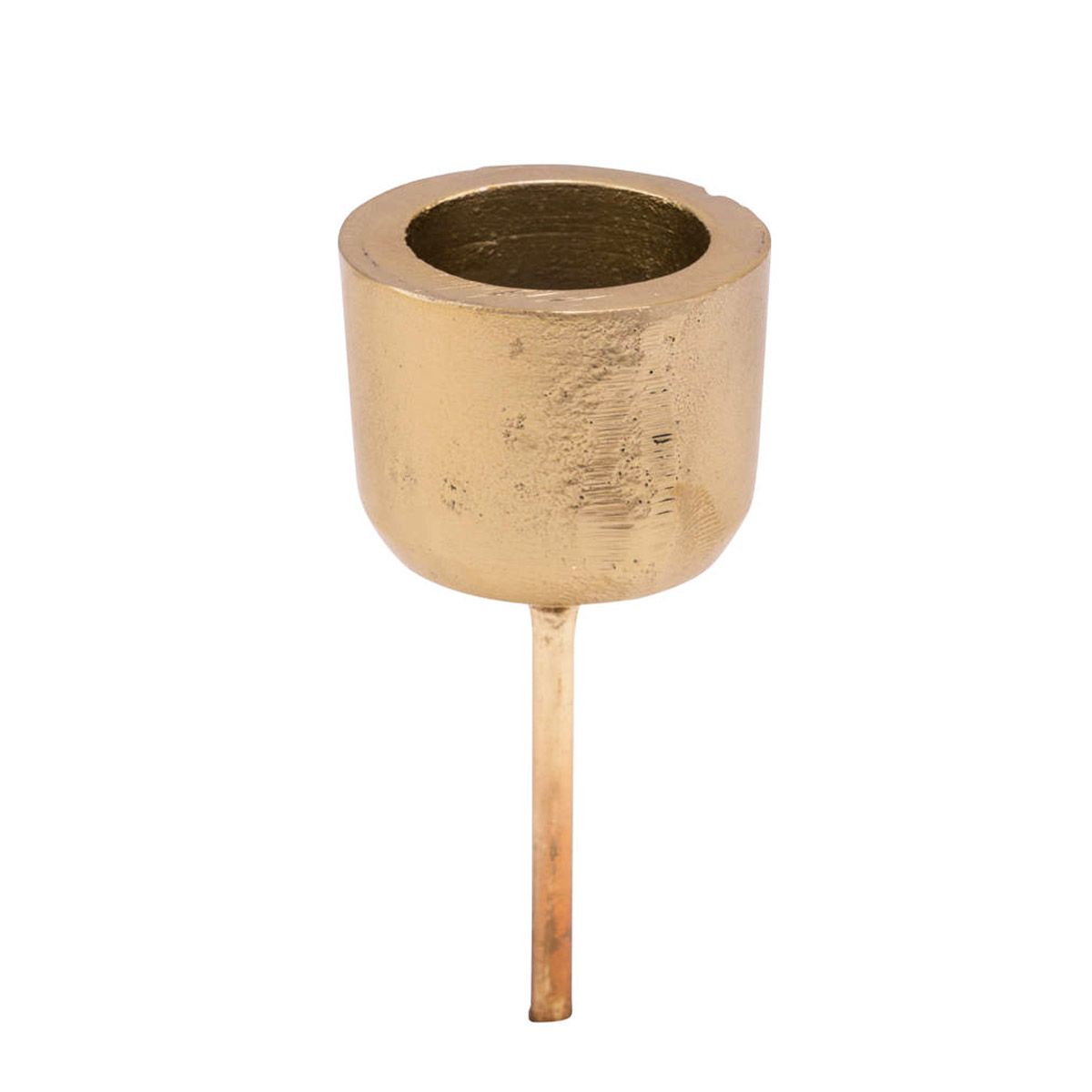Kerzenhalter, Adventsstecker für Stabkerzen, gold, 4x11cm, Aluminium 