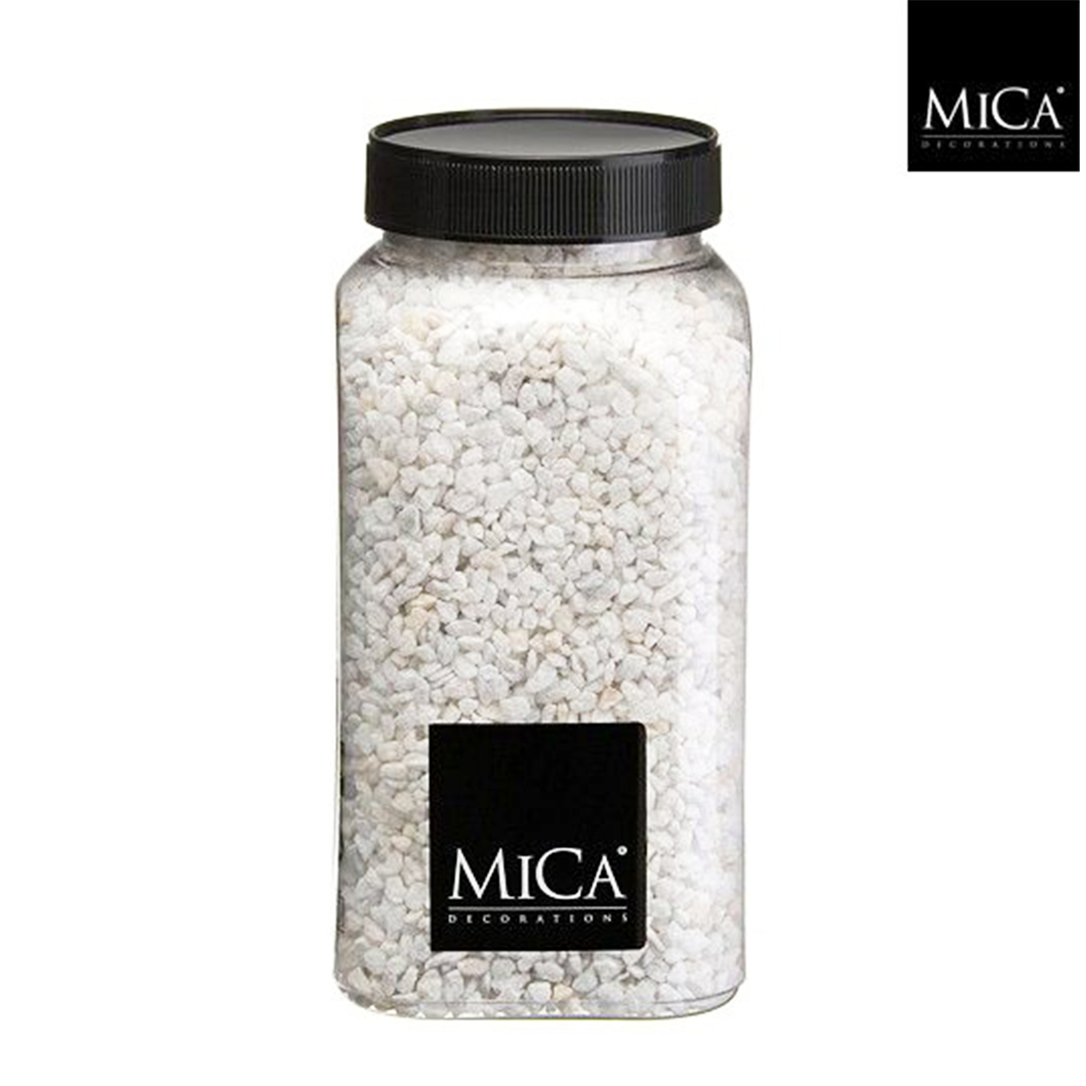 Deko Steine Granulat weiß, 2-3mm, 650ml, Mica Decorations