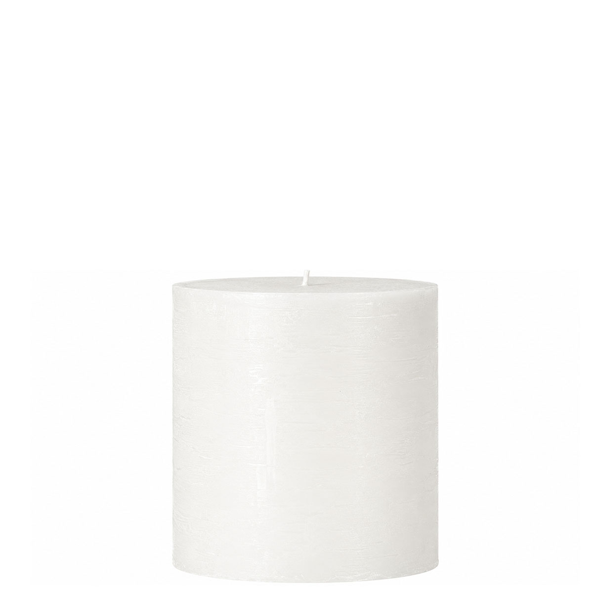 Stumpenkerze Rustic Weiss, Wachskerze 100mm, Ø100mm
