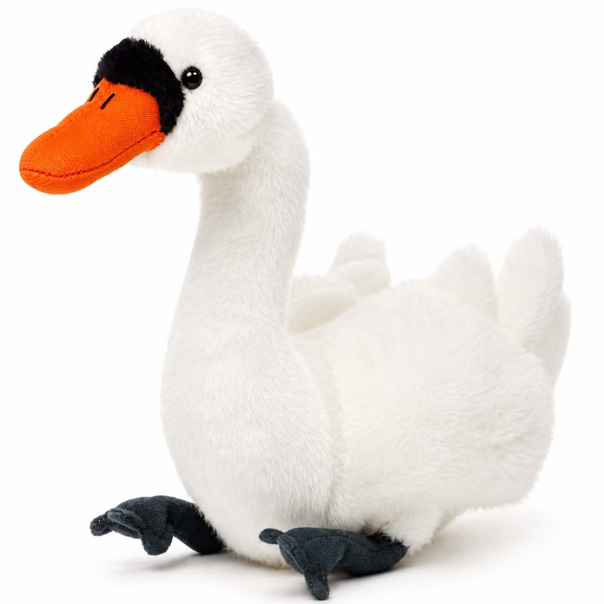 Plüschtier Schwan, Plüsch-Schwan sitzend, 16cm