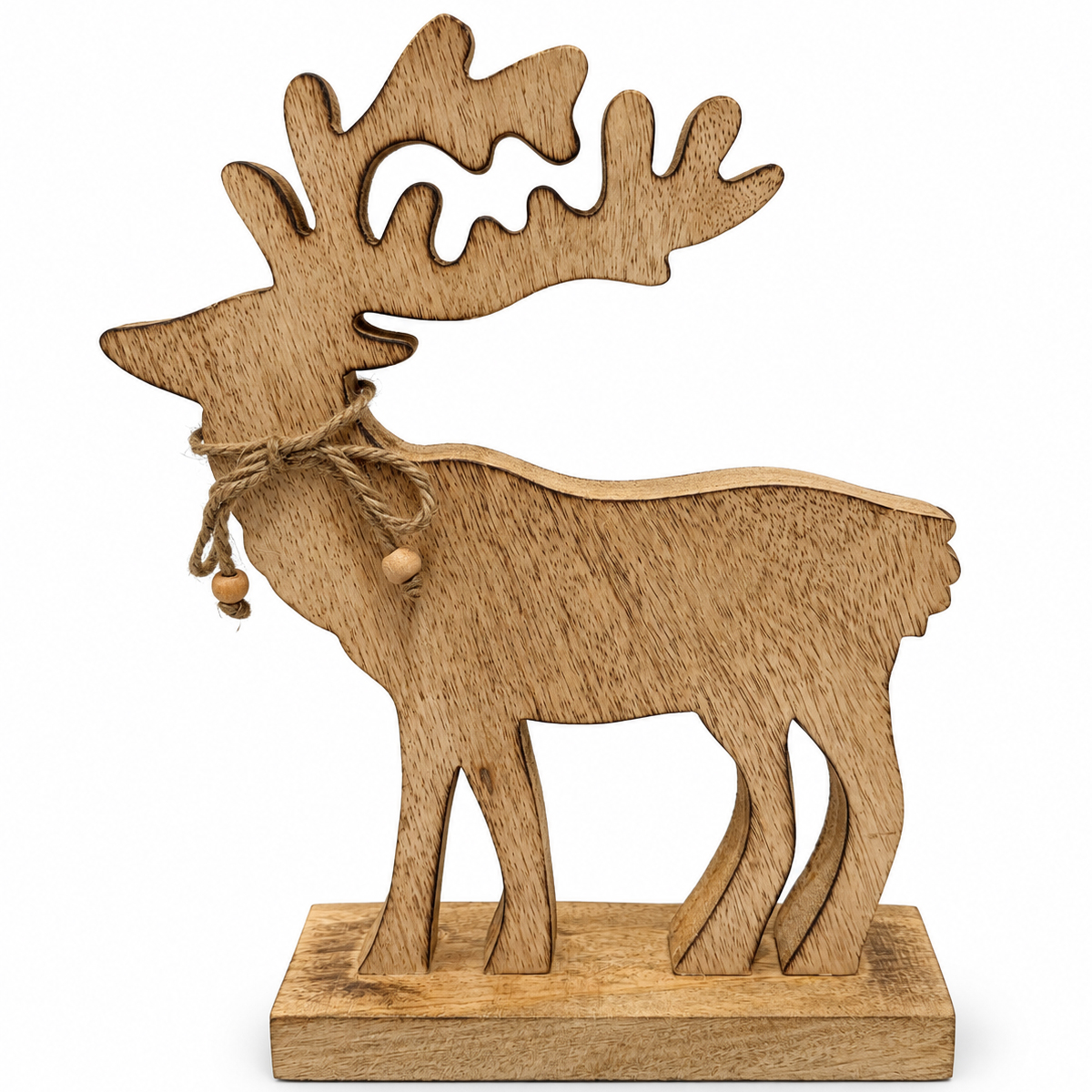 Deko Hirsch, Holzhirsch Natur, Aufsteller