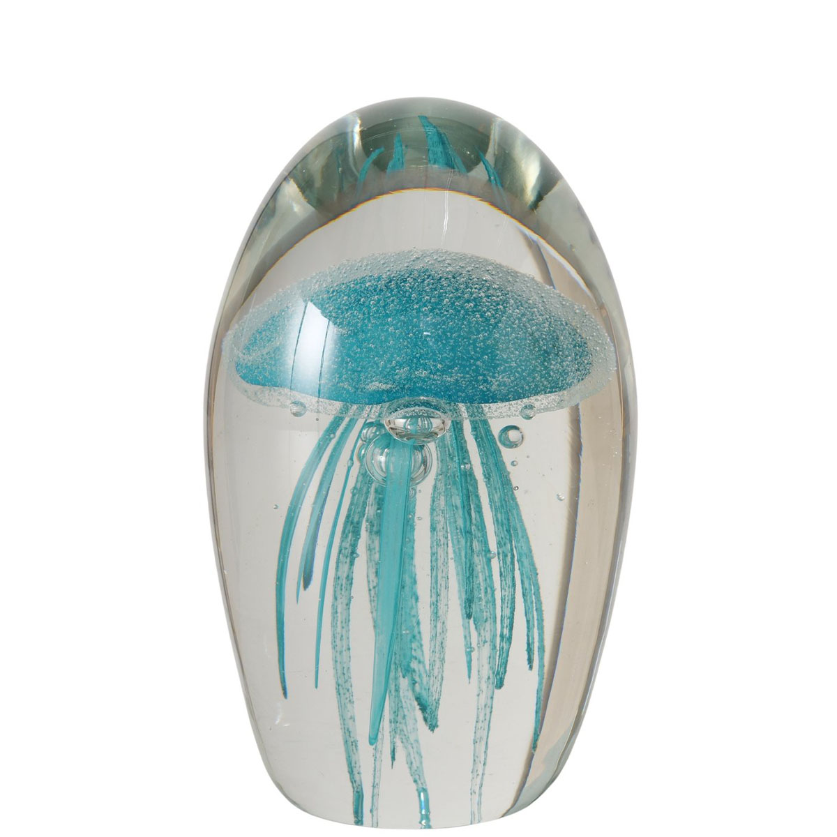 Briefbeschwerer Qualle Jelly blau mit Glanzeffekt, 11cm, Boltze Home Collections