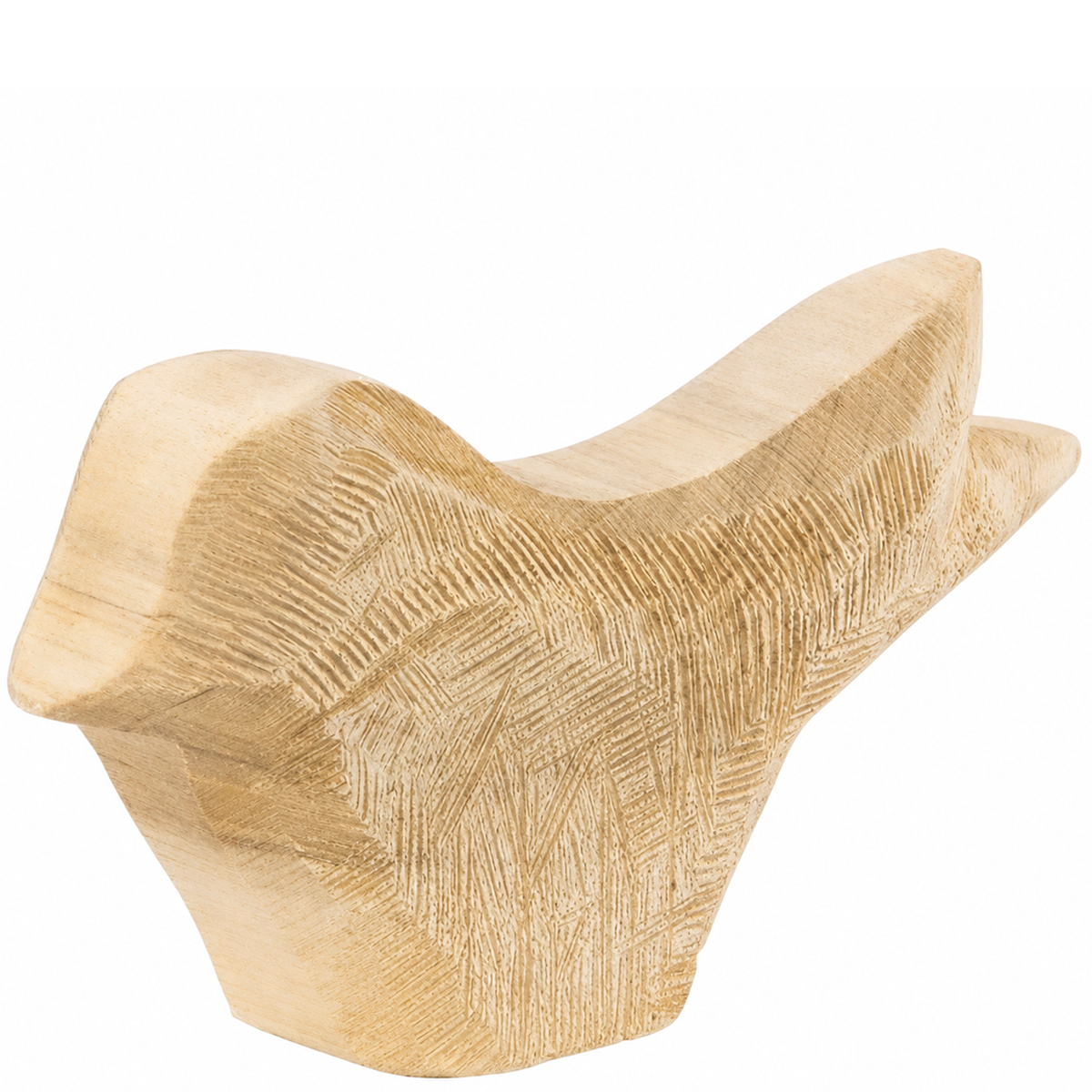 Deko Vogel Naturholz sägerau, schlichter Holzvogel 35cm, WMG Grünberger