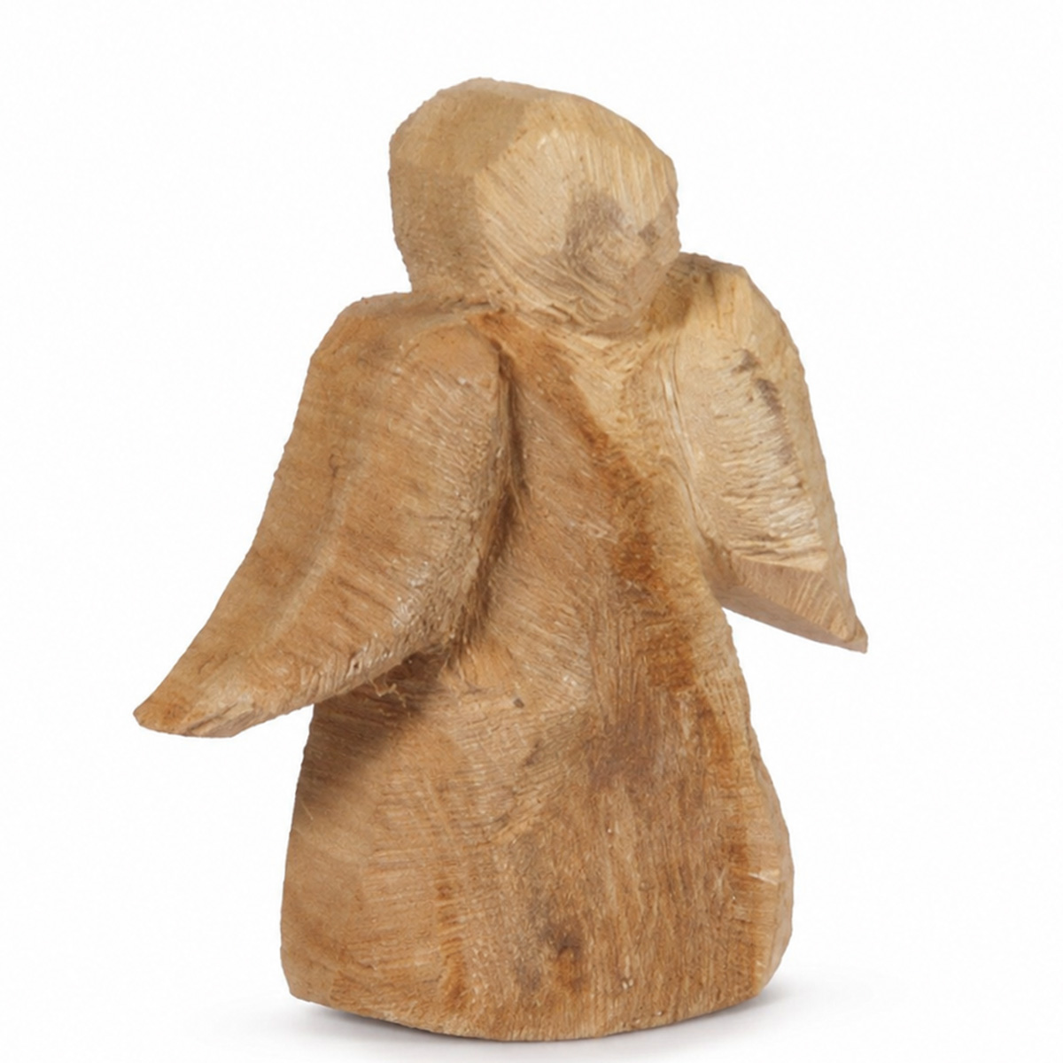 Deko Holzengel Natur, Engel aus sägerauem Pappelholz, 32cm, WMG Grünberger