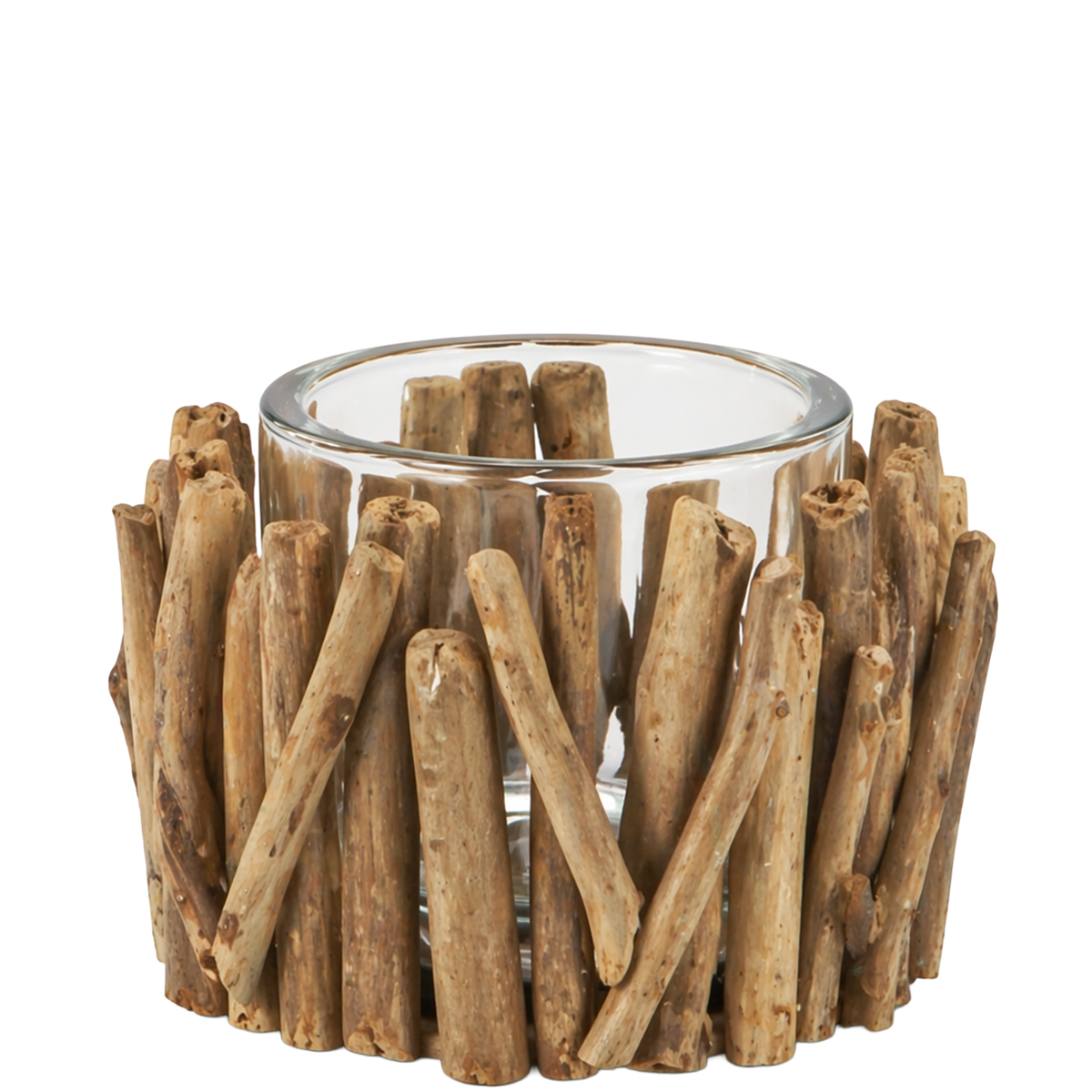 Holz Windlicht Driftholz, Windlicht aus Schwemmholz, 10cm, WMG Grünberger