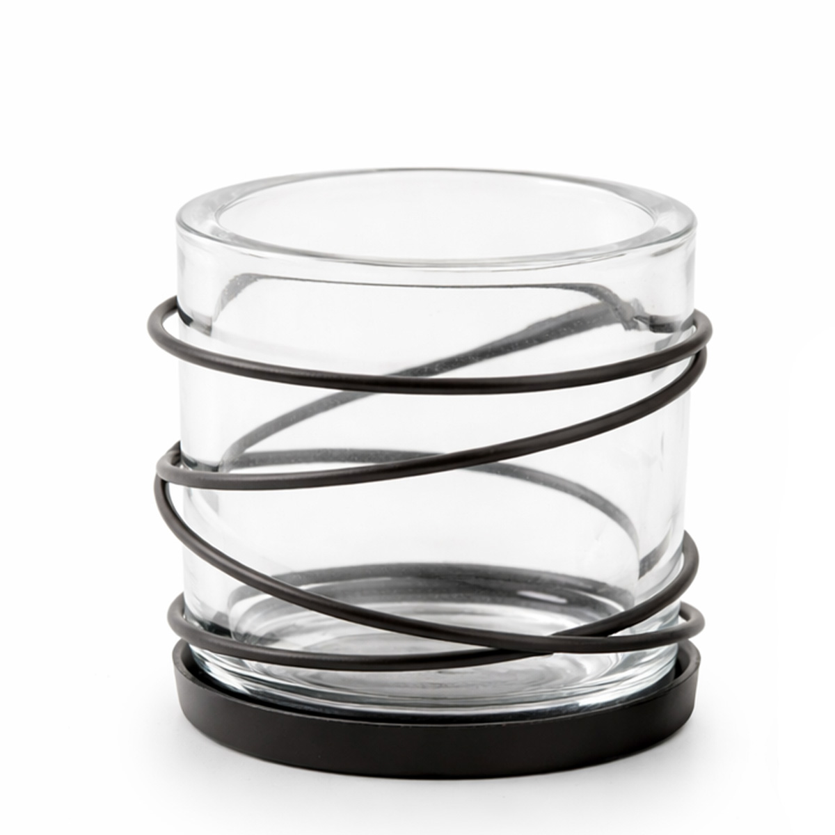 Deko Windlicht Jill, lässige Eisenringe, 10cm, WMG Grünberger