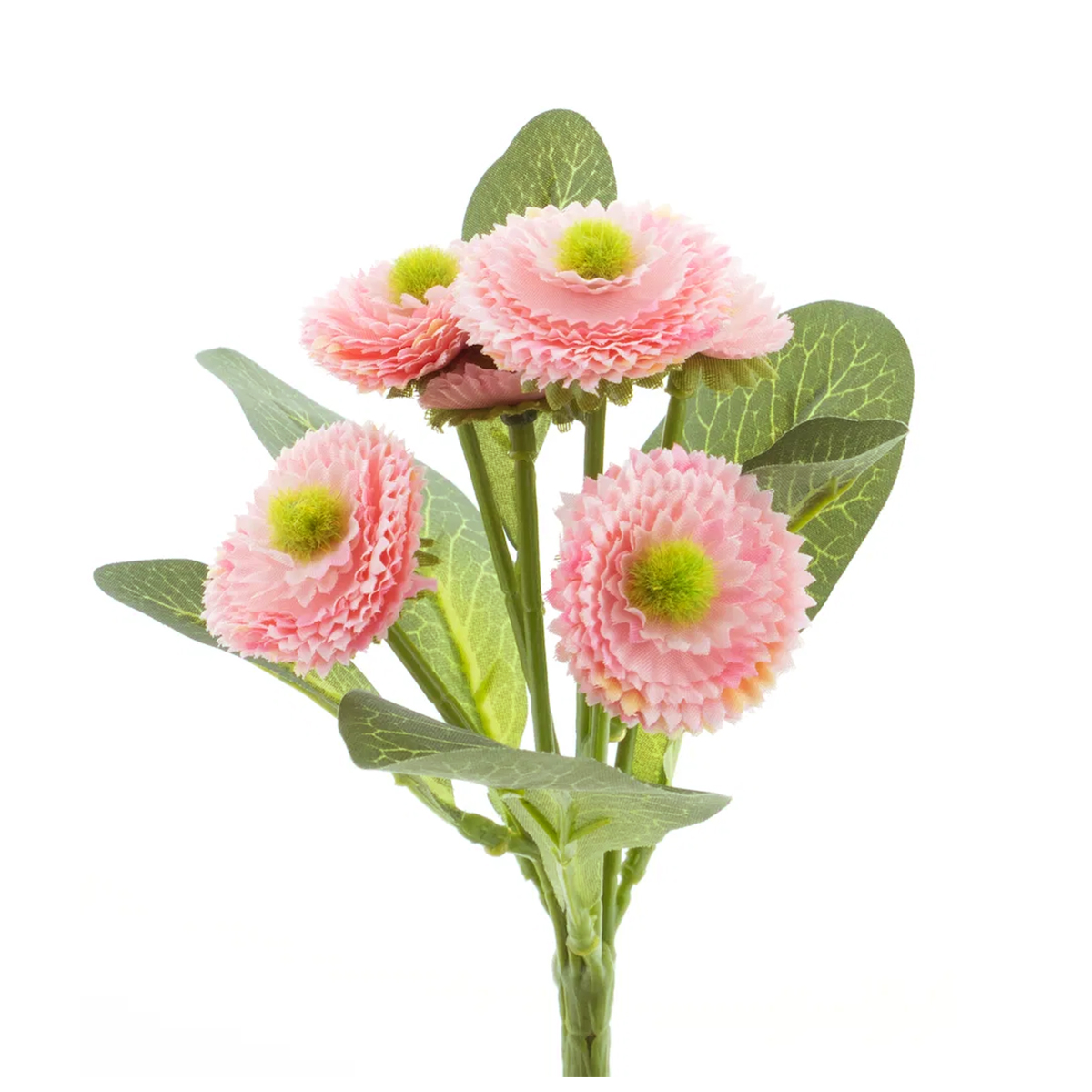 88224-7_01JMSHYQTH2VMMT4M46VS5HSMNdAlN9OMFE9Gg4 Kunstblume Bellis rosa, Bellisstrauß mit 6 Blüten, 20cm