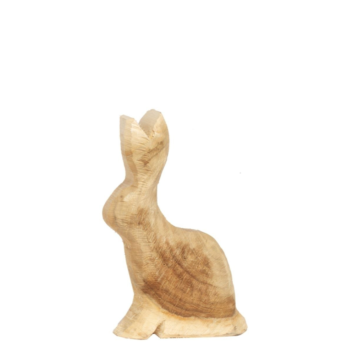 Deko Hase Fridolin Naturholz, Holzhase natur sägerau, 25cm, WMG Grünberger