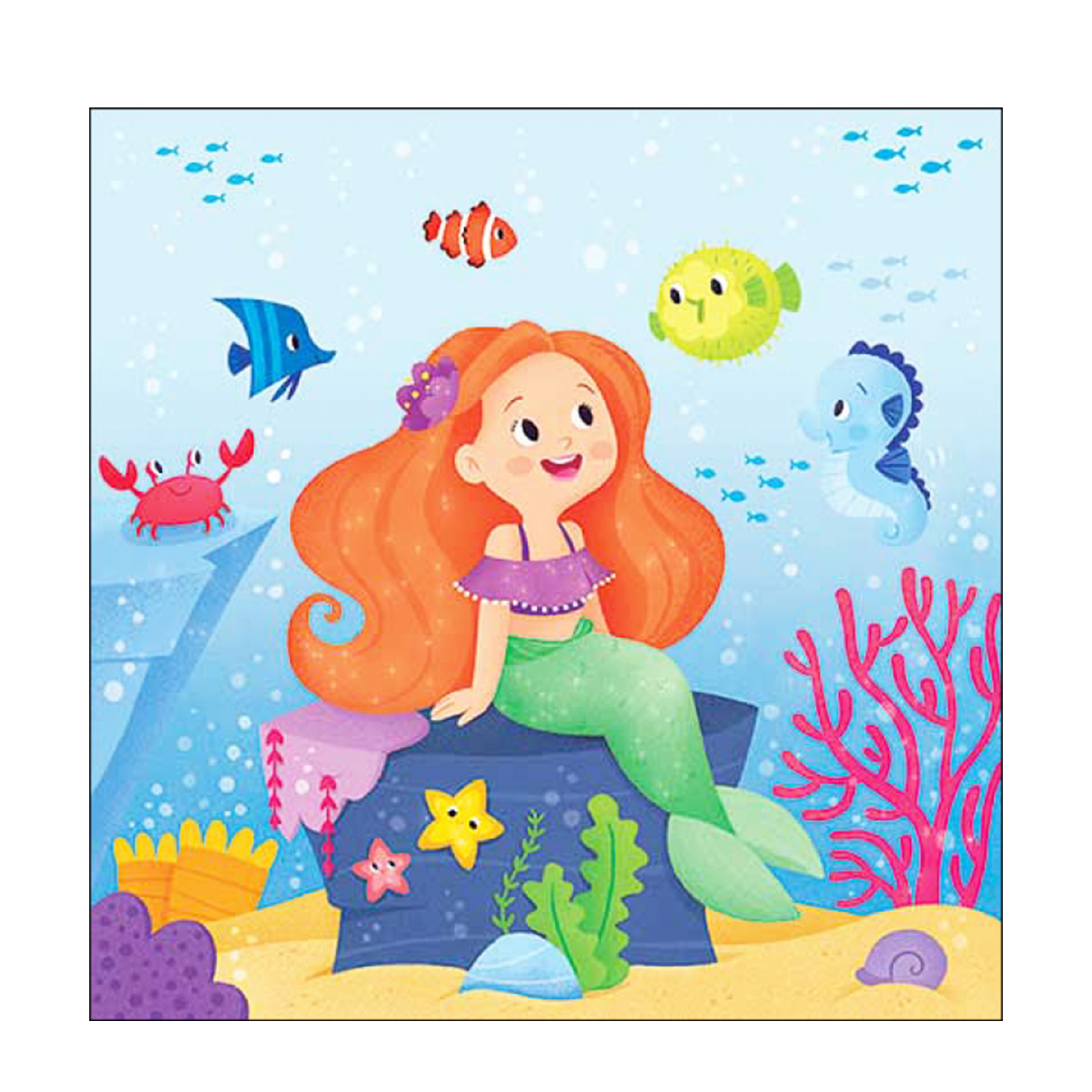 Ambiente Servietten Kinder Meerjungfrau, Mermaid, 33x33cm