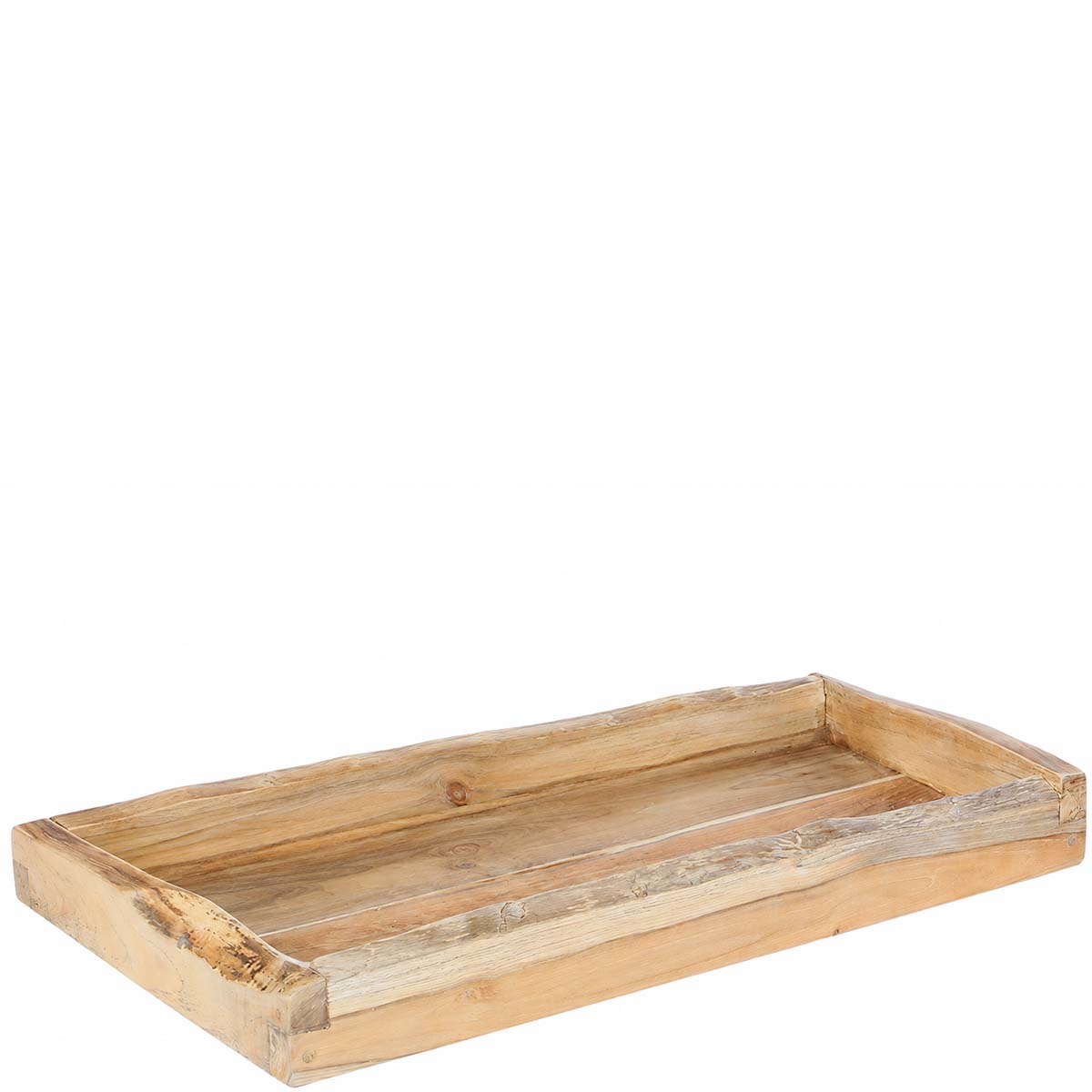 Deko Holzschale Teak Natur, große lange Teakholzschale, 60cm, WMG Grünberger