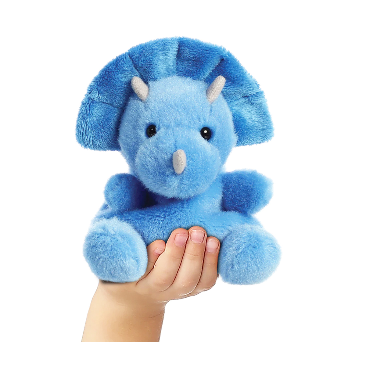 Plüsch Drache Tank, Triceratops, blau, Palm Pals, 13cm, Aurora World