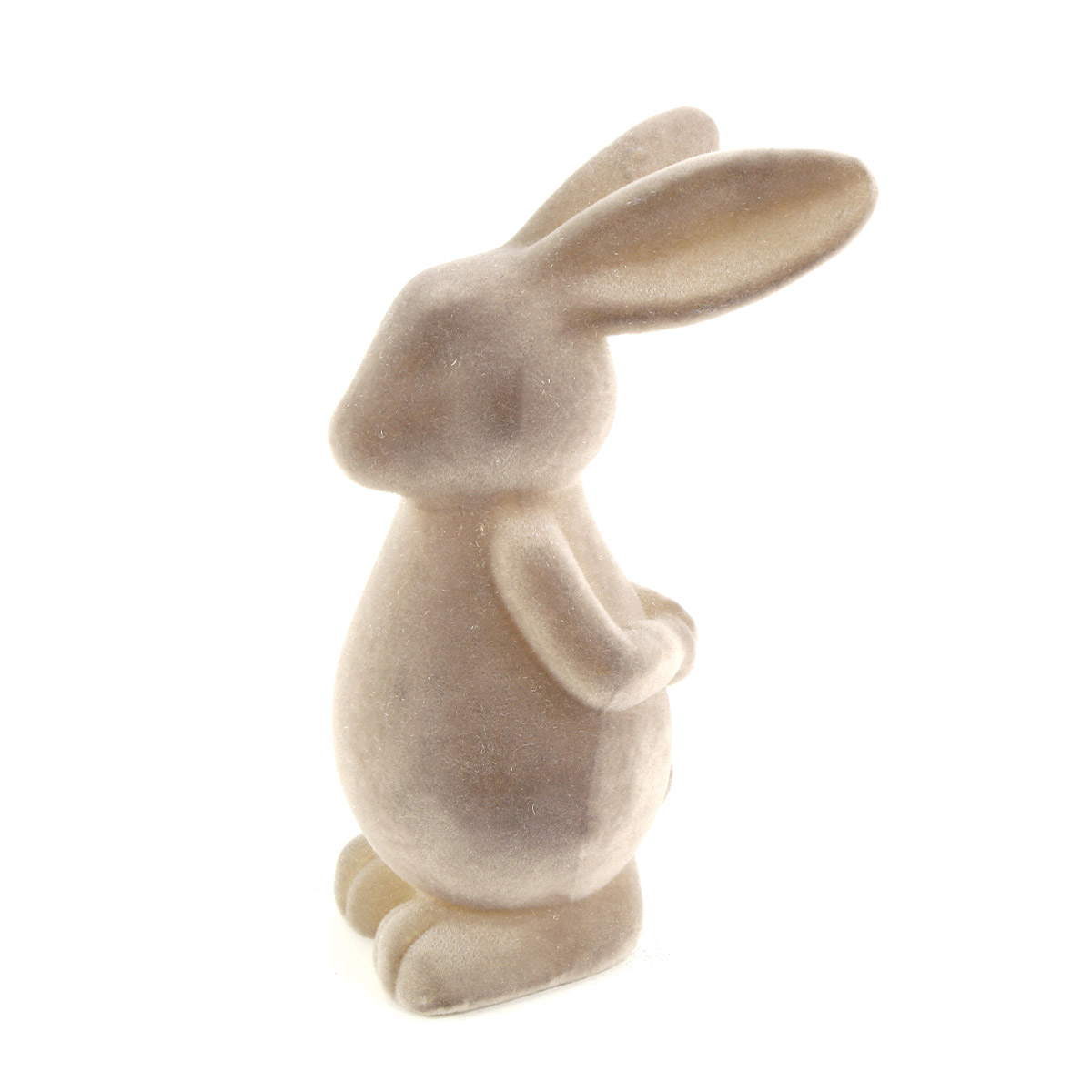 Deko Hase samtlook schlamm, Osterhase mit Filzoptik, 22cm