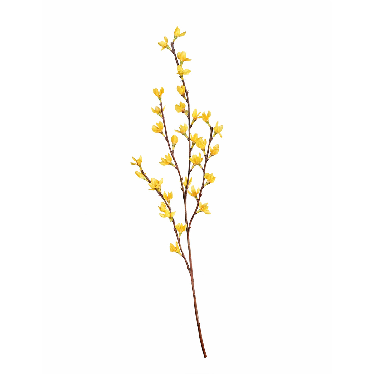 Forsythienzweig gelb, künstlicher Zweig mit gelben Blüten, 83cm