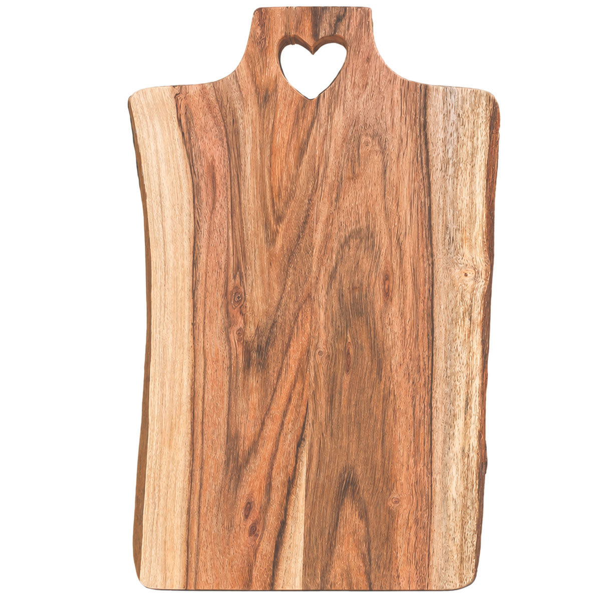 Holzbrett mit Herz, Naturholzbrett Akazie, 30x20cm