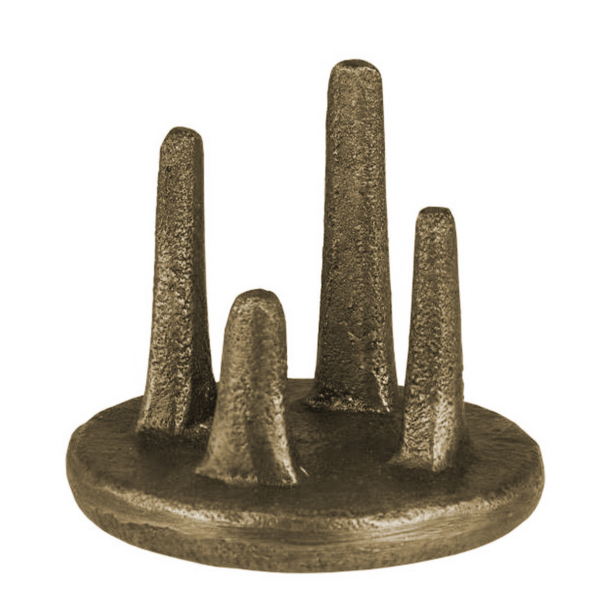 Kerzenhalter Tiza mit 4 Spitzen, schlichter rustikaler Kerzenhalter für 3,8cm Stabkerzen, Ib Laursen