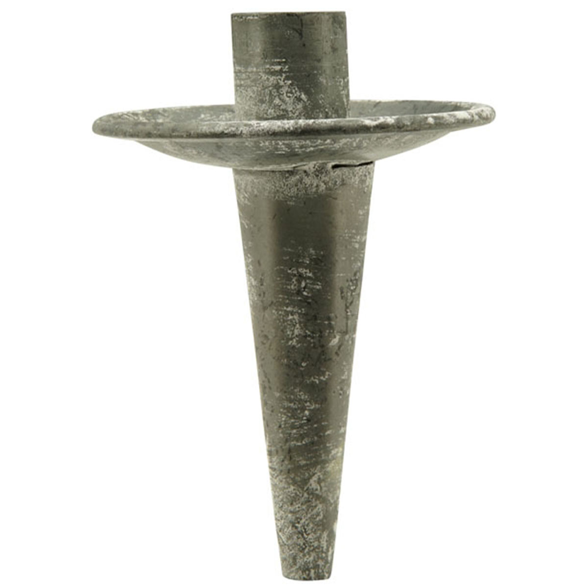 Kerzenhalter Zink used look, Metall-Kerzenhalter für 13mm Stabkerzen 