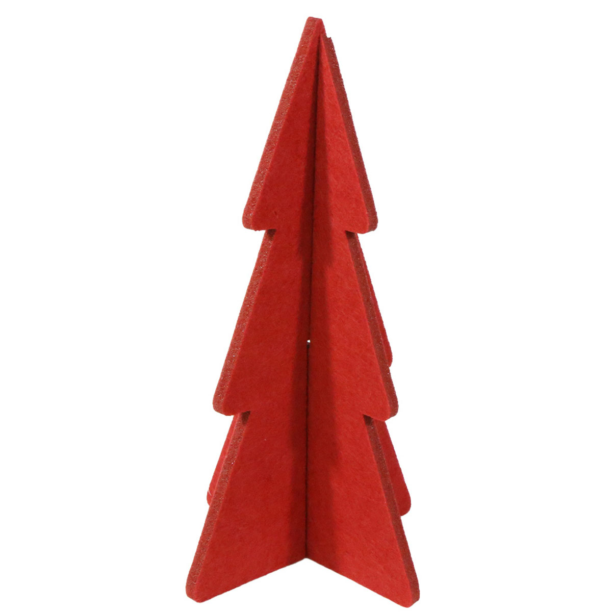 Deko Tannenbaum rot, schlanker Filzbaum in 3D, 29cm
