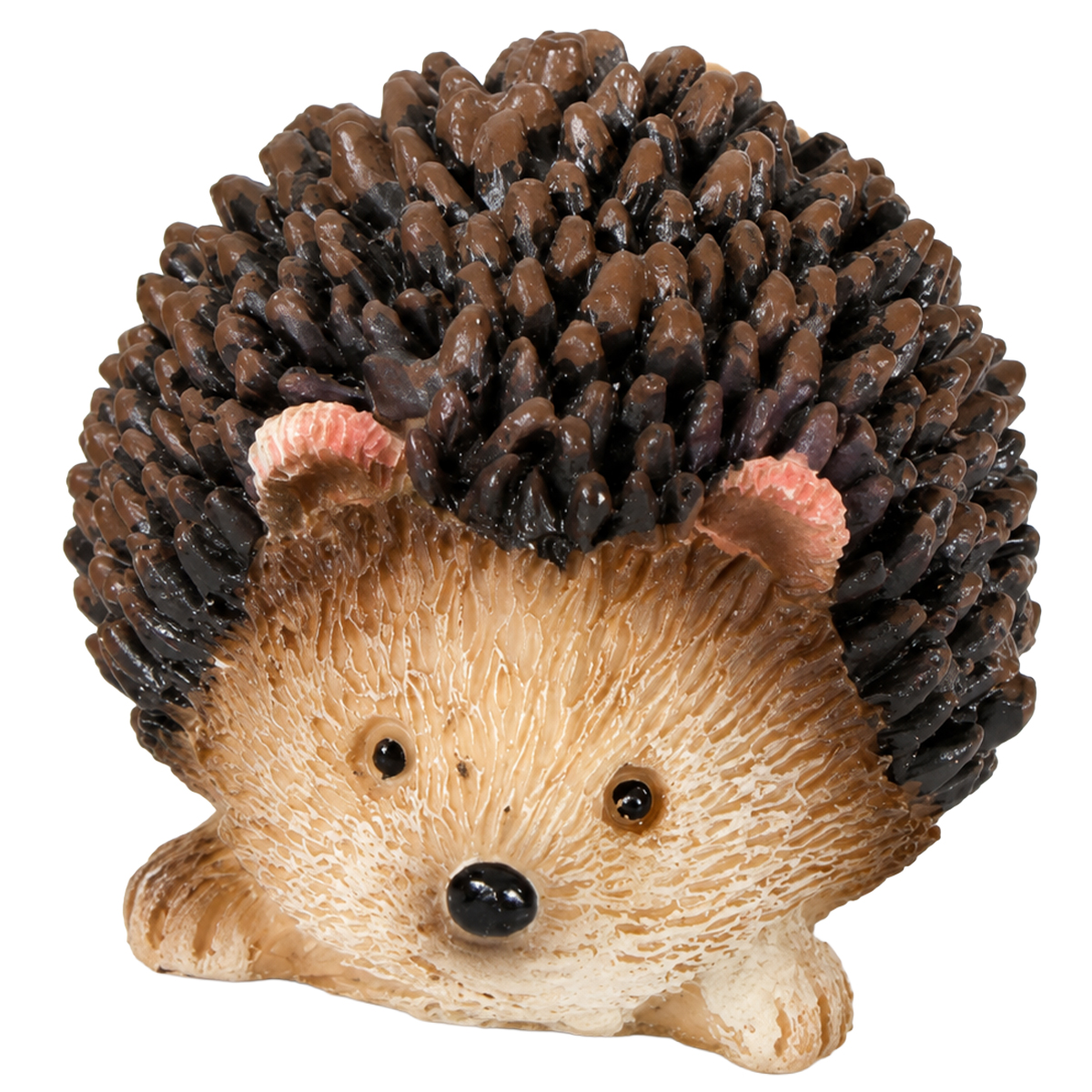 Deko Igel, putziger kleiner brauner Igel aus Polyresin, 4cm
