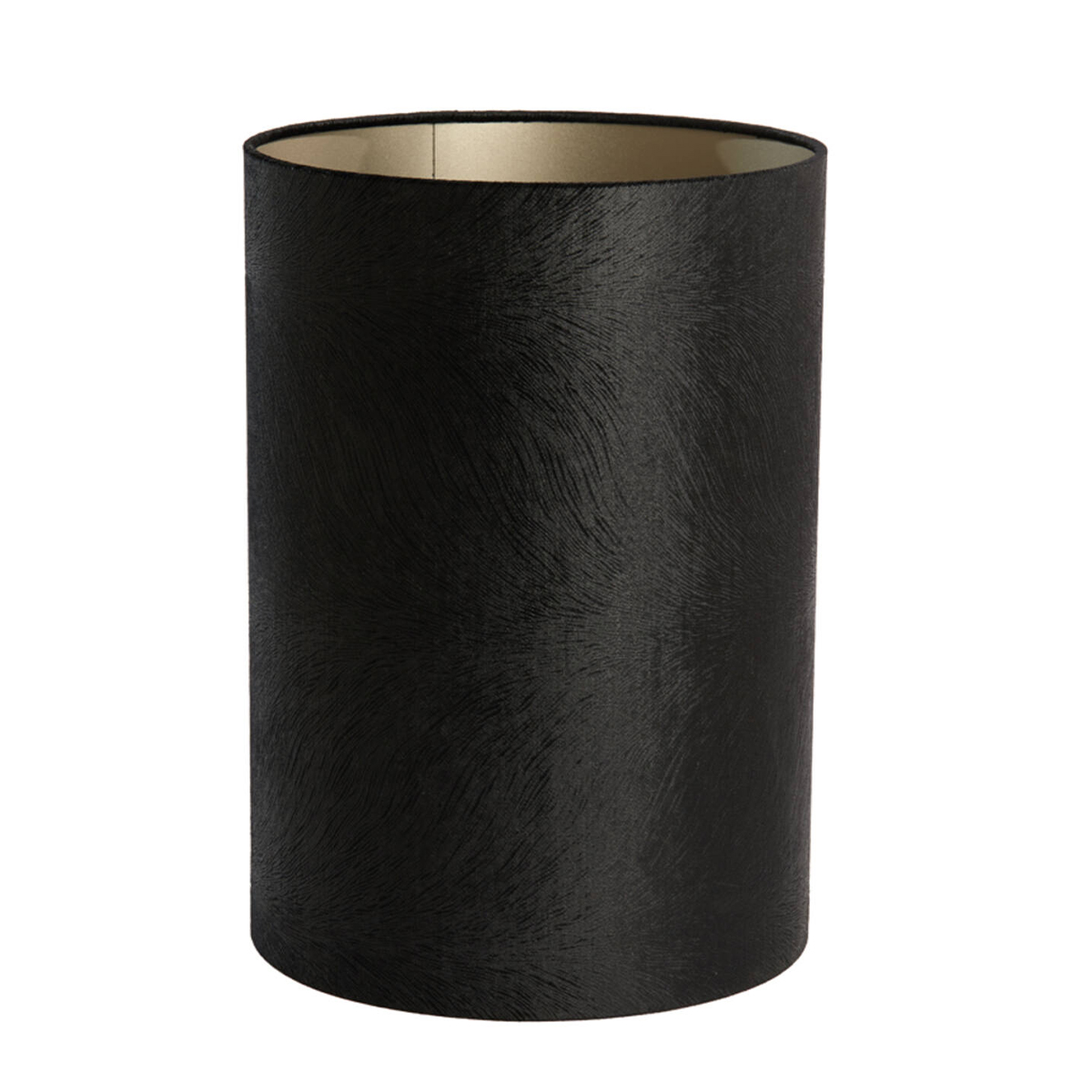 Lampenschirm Lubis schwarz, Lampenschirm Zylinder 30x30x42cm, Light & Living