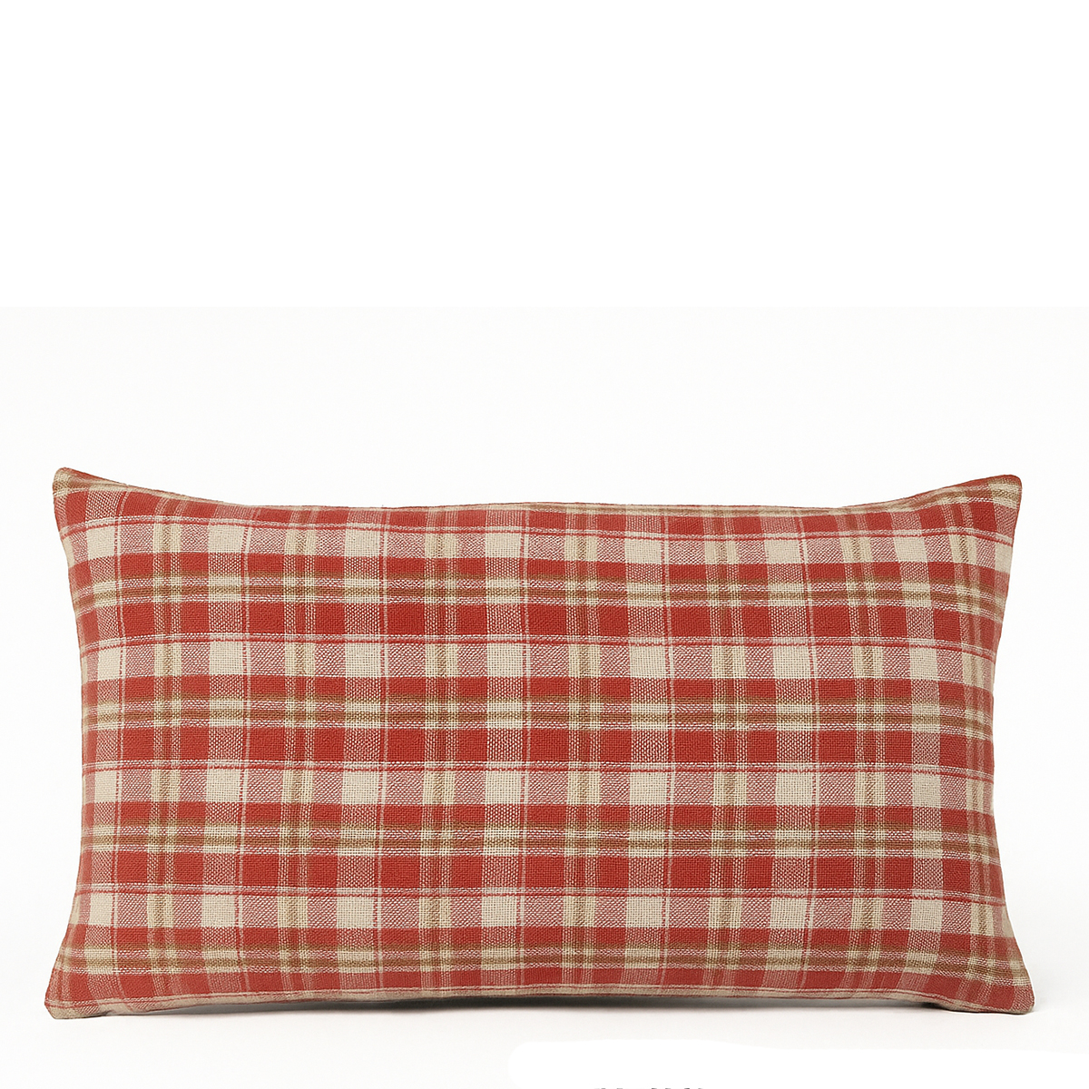 Baumwoll Kissen Weihnachts-Karo rot 40x60cm, Mars & More