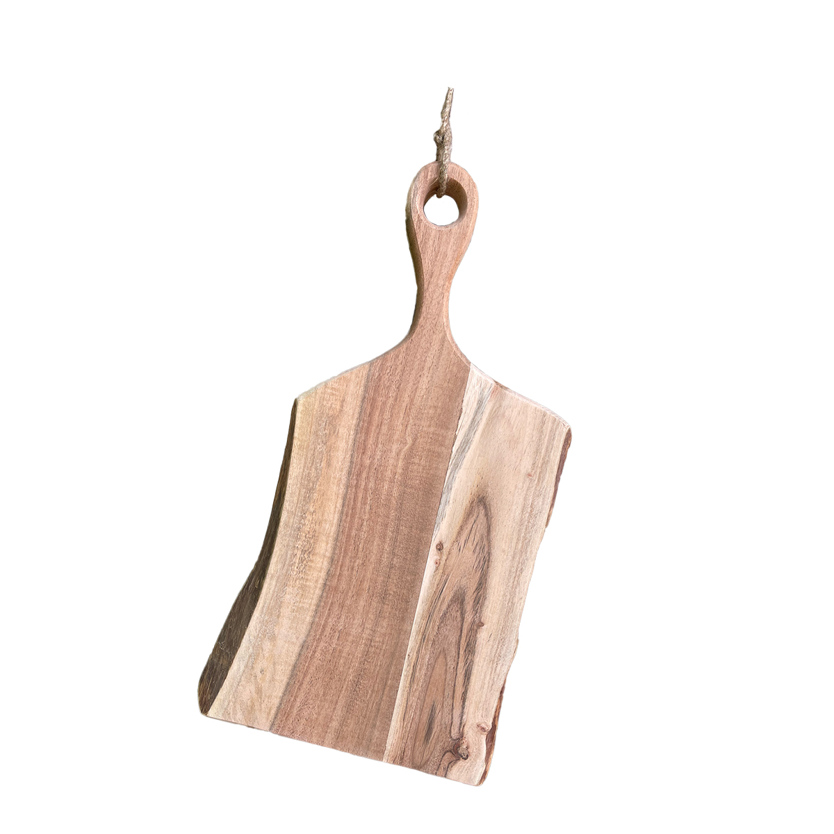 106214 Holzbrett Akazie, mit Griff und Juteschnur, 40x18cm